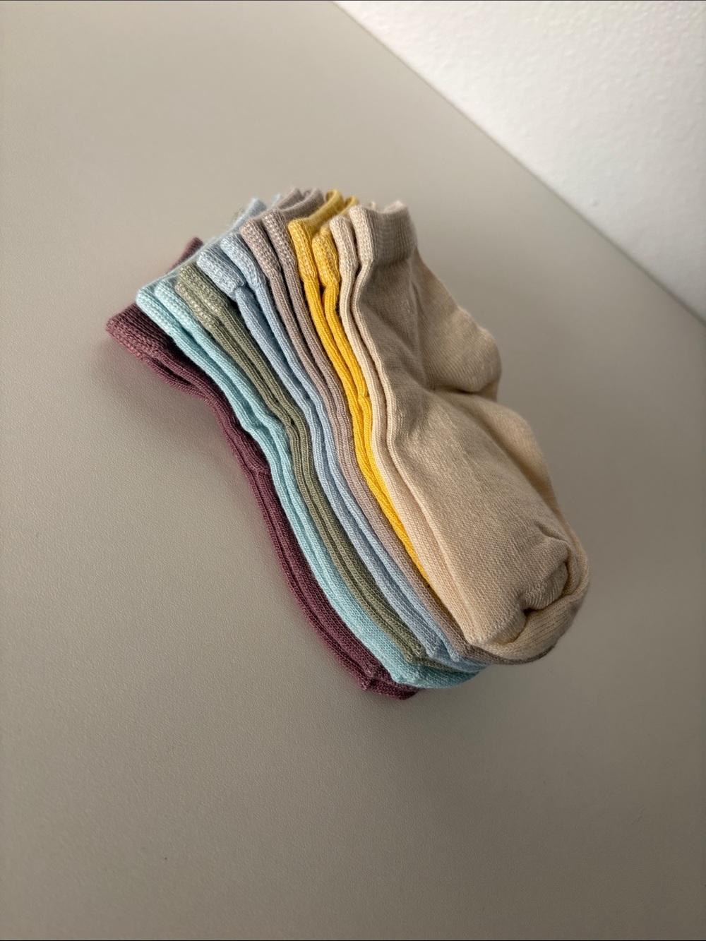 Kids Ankle Socks Pack - Neutral, Yellow, Blue & Pastel Colors